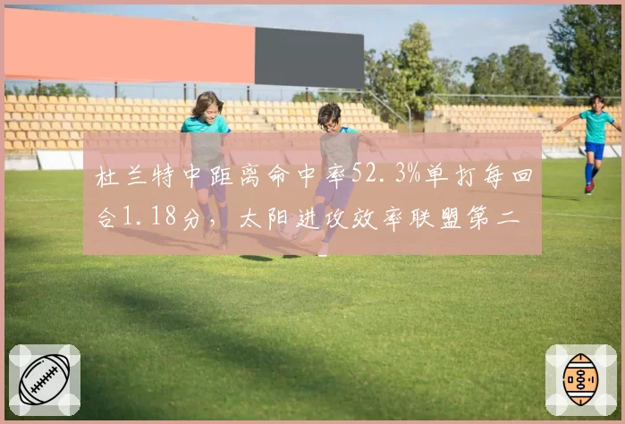 杜兰特中距离命中率52.3%单打每回合1.18分，太阳进攻效率联盟第二